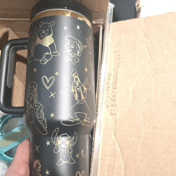 Stanley Black and Gold Travel Mug - Picture 2 of 3